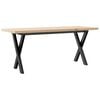 vidaXL sofabord 110x40x45,5 cm X-stel massivt fyrretr&aelig; og st&aring;l