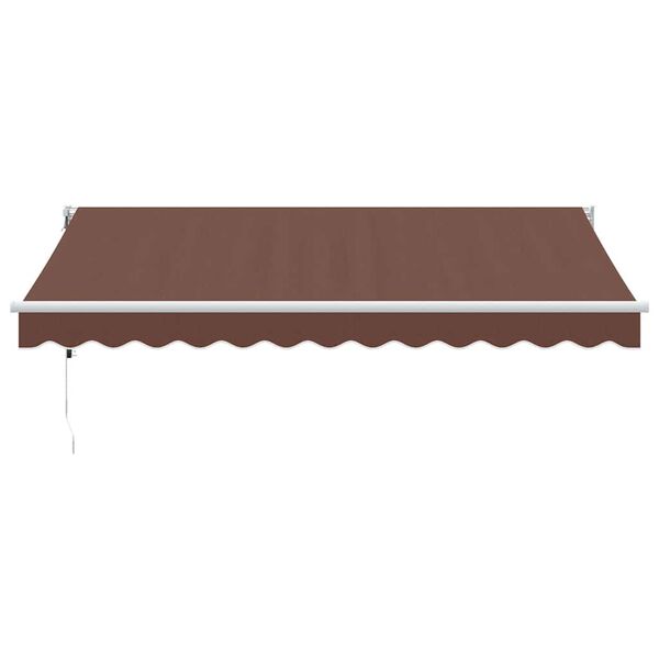 vidaXL markise 350x250 cm automatisk betjening brun