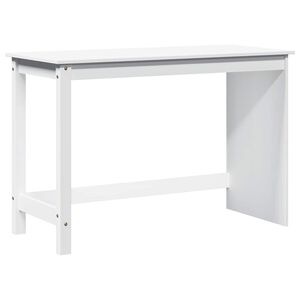 vidaXL Bord Hvid 112 x 50 x 75 cm Massivt fyrretr&aelig;