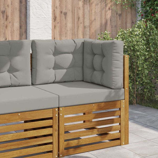 vidaXL Udend&oslash;rs Sofa Pude 3 pcs Gr&aring; Polyester