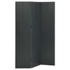 vidaXL 3-panels rumdeler 120x180 cm st&aring;l antracitgr&aring;