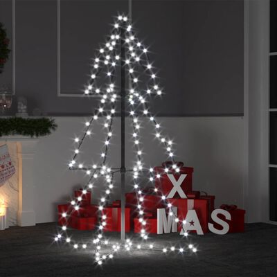 samtidig Ko Sprout vidaXL kegleformet juletræ 78x120 cm 160 LED-lys indendørs og udendørs |  vidaXL.dk