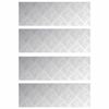 vidaXL Trappe Tread Rektangul&aelig;r 4 pcs S&oslash;lv 75 x 25 cm Aluminium