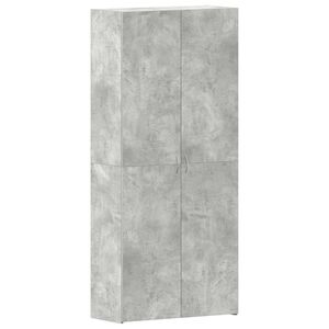 vidaXL Sko skab 80 x 35.5 x 180 cm Konstrueret tr&aelig; Gr&aring;