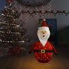 vidaXL dekorativ julemandsfigur m. LED-lys 120 cm luksuriøst stof