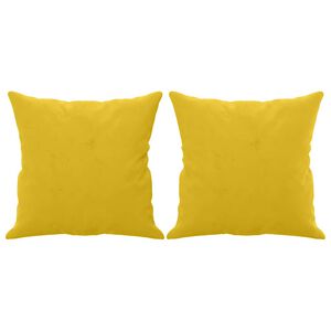 vidaXL pyntepuder 2 stk. 40x40 cm velour gul