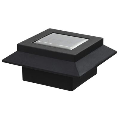 vidaXL LED-solcellelamper 6 stk. 12 cm firkantet sort