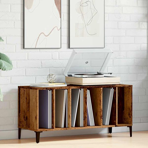 vidaXL vinylskab 100x38x48 cm konstrueret tr&aelig; antikt tr&aelig;look