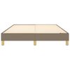 vidaXL Boxspring sengeramme 140x190 cm stof gråbrun