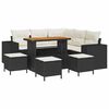 vidaXL Havesofa S&aelig;t 9 stk. Sort polyrattan