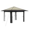 vidaXL Gazebo uden Sider 3,3 x 3,3 m Creme og antracit