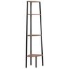 vidaXL 4-lags hj&oslash;rnereol m&oslash;rkebrun og sort 45,5x31,5x150 cm