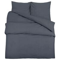 vidaXL sengetøj 135x200 cm let mikrofiberstof antracitgrå