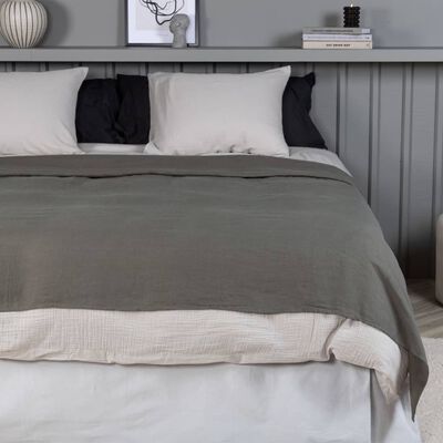 Venture Home sengetæppe Milo 260x260 cm polyester grå
