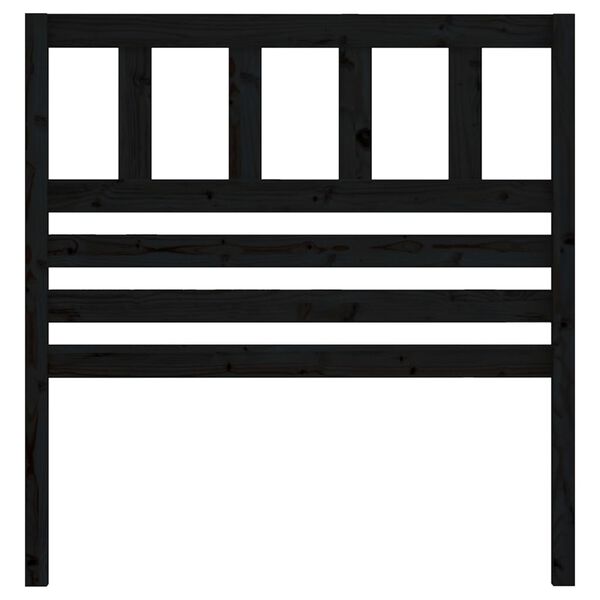 vidaXL sengeg&aelig;rde 106x4x100 cm massivt fyrretr&aelig; sort