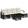 vidaXL Havesofa S&aelig;t 6 stk. Sort polyrattan