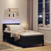 vidaXL LED Box Spring Bed med madras med LED Sort 100 x 200 cm Fl&oslash;jl
