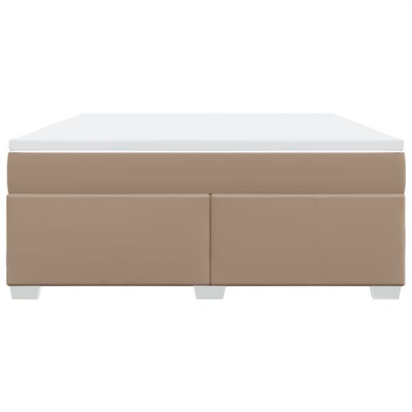 vidaXL kontinentalseng 180x200 cm kunstl&aelig;der cappuccinofarvet