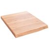 vidaXL v&aelig;ghylde 40x50x(2-4) cm behandlet massivt egetr&aelig; lysebrun