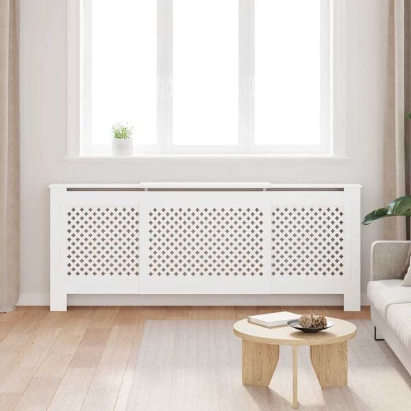 vidaXL radiatorskjuler 205 cm MDF hvid
