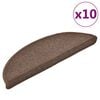 vidaXL trappem&aring;tter 10 stk. 56x17x3 cm kaffebrune halvrund