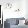 vidaXL V&aelig;ghylde med hylde 2 pcs Beige 40 x 9 x 3 cm Konstrueret tr&aelig;