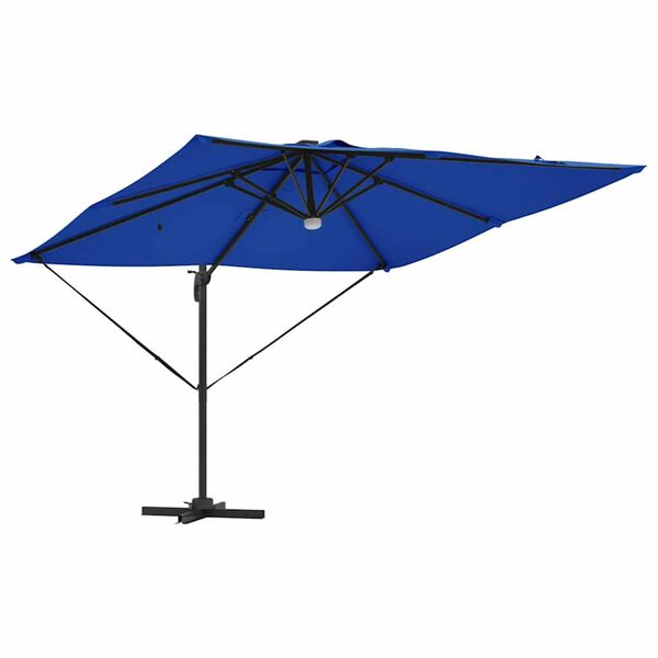 vidaXL Roma Parasol Blå 286 x 285 x 270 cm Aluminium og Polyester