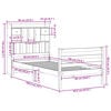 vidaXL seng med reol uden madras 90x190 cm massivt fyrretræ