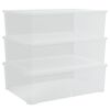 vidaXL plastopbevaringskasser 3 stk. 25 l stabelbare