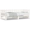 vidaXL daybed med udtr&aelig;k 2x(90x190) cm massivt fyrretr&aelig; hvid