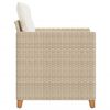 vidaXL havestole med hynder polyrattan beige