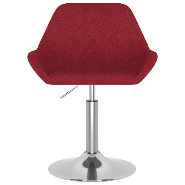 vidaXL drejelig spisebordsstol stof vinr&oslash;d