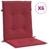 vidaXL stolehynde m. lav ryg 6 stk. 100x50x3 cm oxfordstof vinr&oslash;d