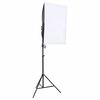 vidaXL fotostudiesæt med lampesæt + baggrund og reflektor