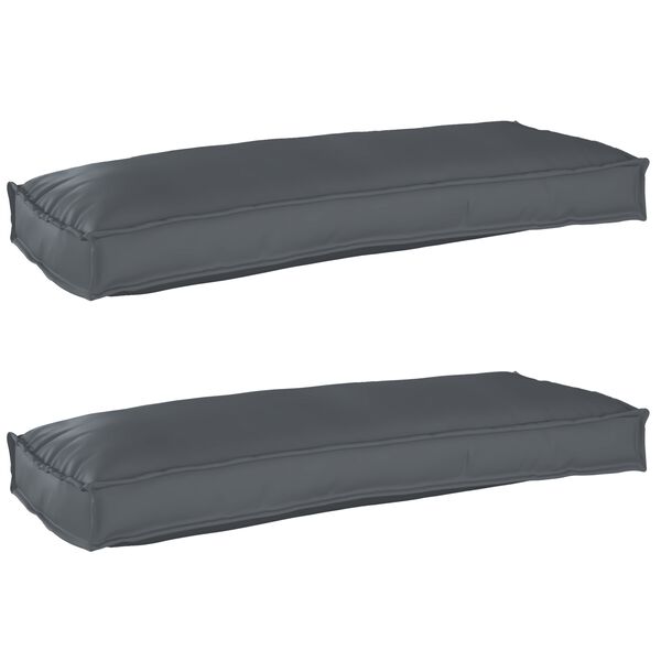 vidaXL Palle Pudes&aelig;t 2 pcs Antracit 100 x 40 x 8 cm Oxford Stof