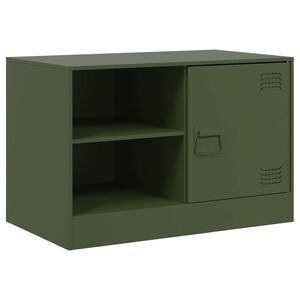 vidaXL tv-bord 67x39x44 cm st&aring;l olivengr&oslash;n