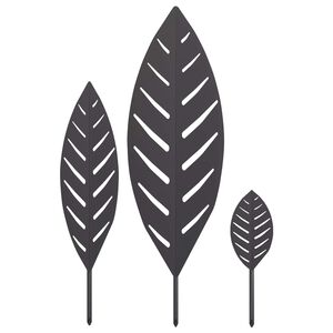 vidaXL Have Stake 3 stk. 116,5 x 35 x 3 cm Sort St&aring;l