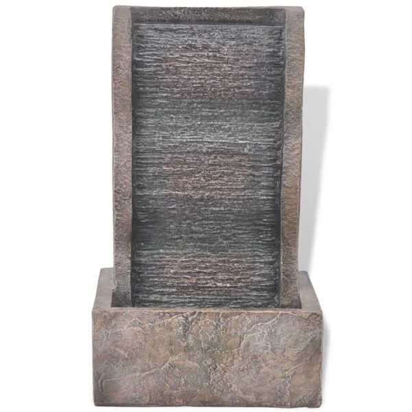 vidaXL indendørs springvand med LED-lysdioder, polyresin