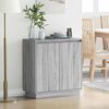 vidaXL LED Sideboard Gr&aring; Sonoma 71 x 34,5 x 75 cm Konstrueret tr&aelig;