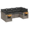 vidaXL sofas&aelig;t til haven 6 dele med hynder polyrattan gr&aring;