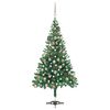 vidaXL kunstigt juletr&aelig; med lys og kugles&aelig;t 120 cm 230 grene