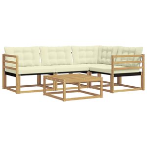 vidaXL Udend&oslash;rs sofagruppe 5 pcs Hvid og cremefarvet 79 x 79 x 37 cm