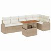 vidaXL Havesofa S&aelig;t 7 stk. Beige Poly rattan