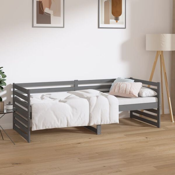 vidaXL daybed 80x200 cm massivt fyrretr&aelig; gr&aring;