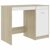 vidaXL skrivebord 100x50x76 cm konstrueret tr&aelig; hvid og sonoma-eg