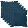 vidaXL Pudebetr&aelig;k 6 pcs HOUTEN Bl&aring; 50 x 50 cm Fl&oslash;jl