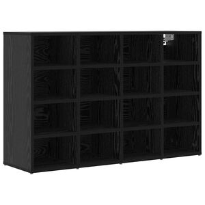vidaXL Sko skab 103 x 30 x 67 cm Konstrueret tr&aelig; Sort eg
