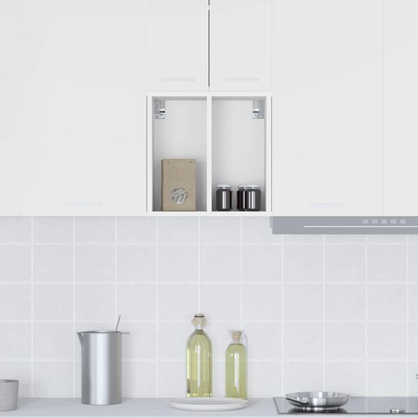 vidaXL H&aelig;ngeskab med opbevaring Hvid 40 x 29,5 x 40 cm Konstrueret tr&aelig;