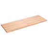 vidaXL bordplade 140x50x(2-4) cm naturlig kant behandlet tr&aelig; lysebrun