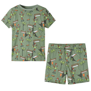 Pyjamas til b&oslash;rn str. 116 lys kakifarve